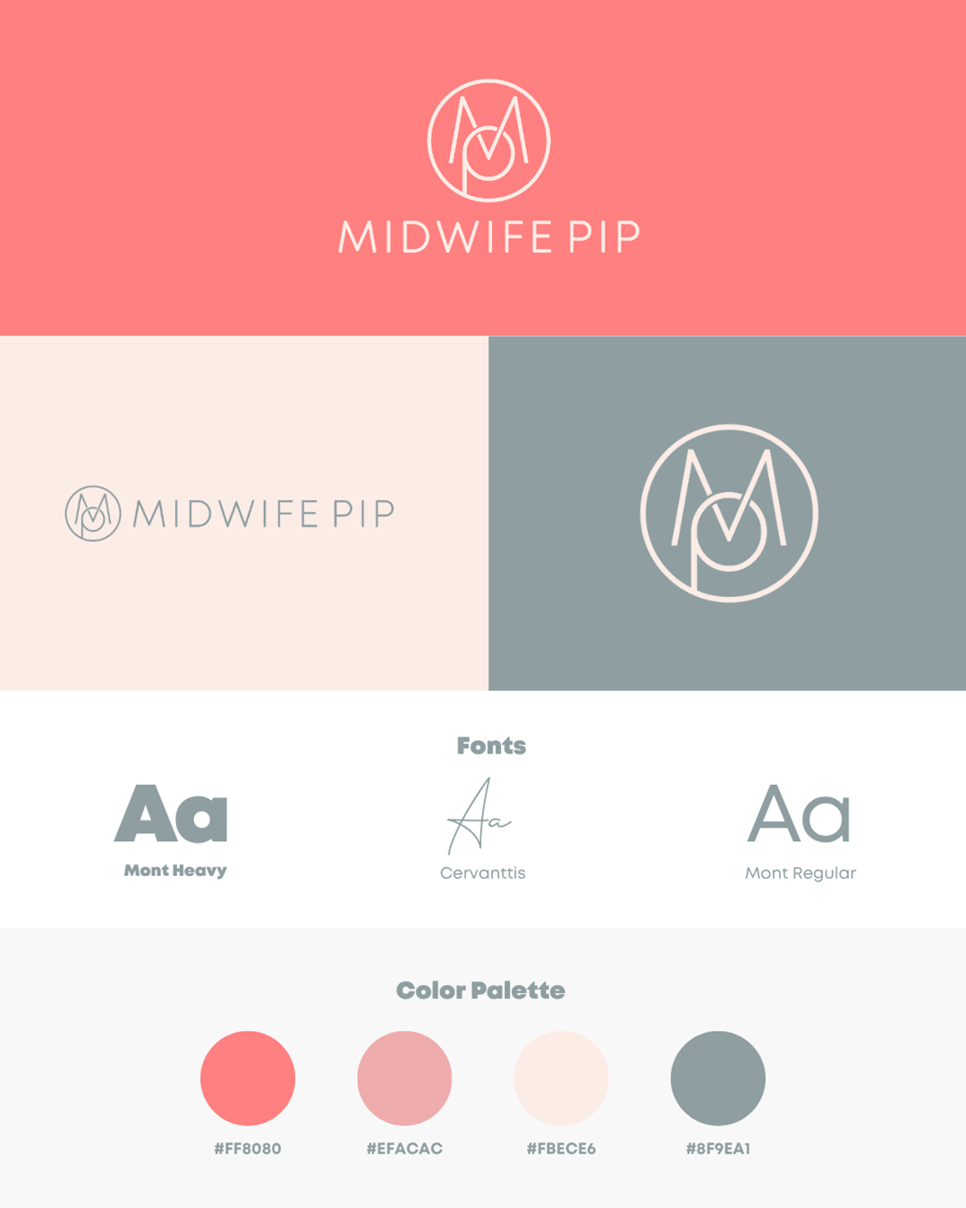 Midwife Pip brand identity